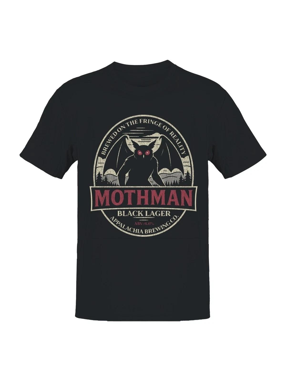 men s Mothman Black Lager Vintage Cryptid Beer Graphic T-Shirt XXL