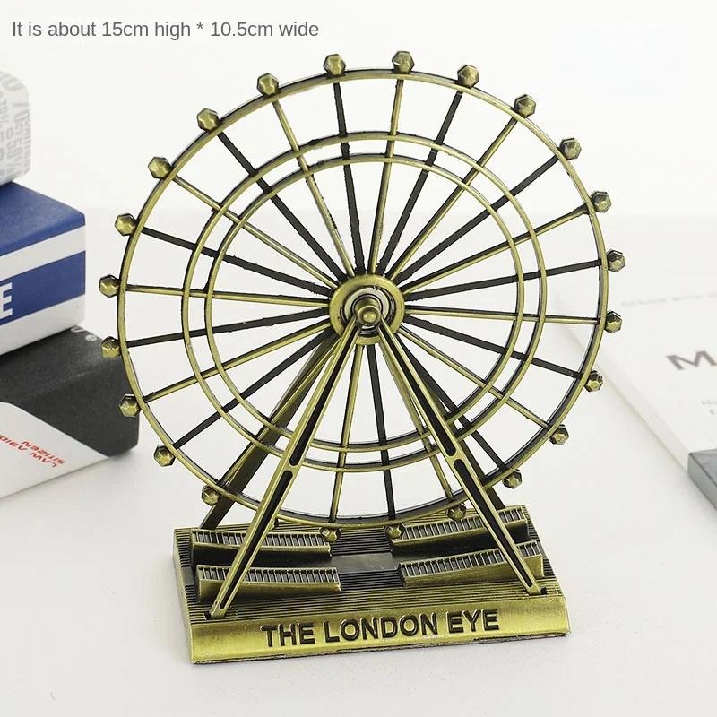 Landmark Building Ornaments Metal Clock Big Ben Model Gift London Souvenir Living Room Creative Ornaments Desktop Decorations