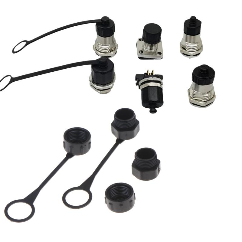 5/10Pcs Internal Thread/External Thread Connector Cover With Rope M12 Dust Cover For Aviation Plug Special Male And Female Cap