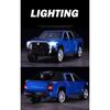 1/32 Toyota Tundra Pickup-Automodell aus Legierung, Druckguss-Metallspielzeug, Geländewagen, Automodell, hochsimulierter Ton und Licht, Kindergeschenke