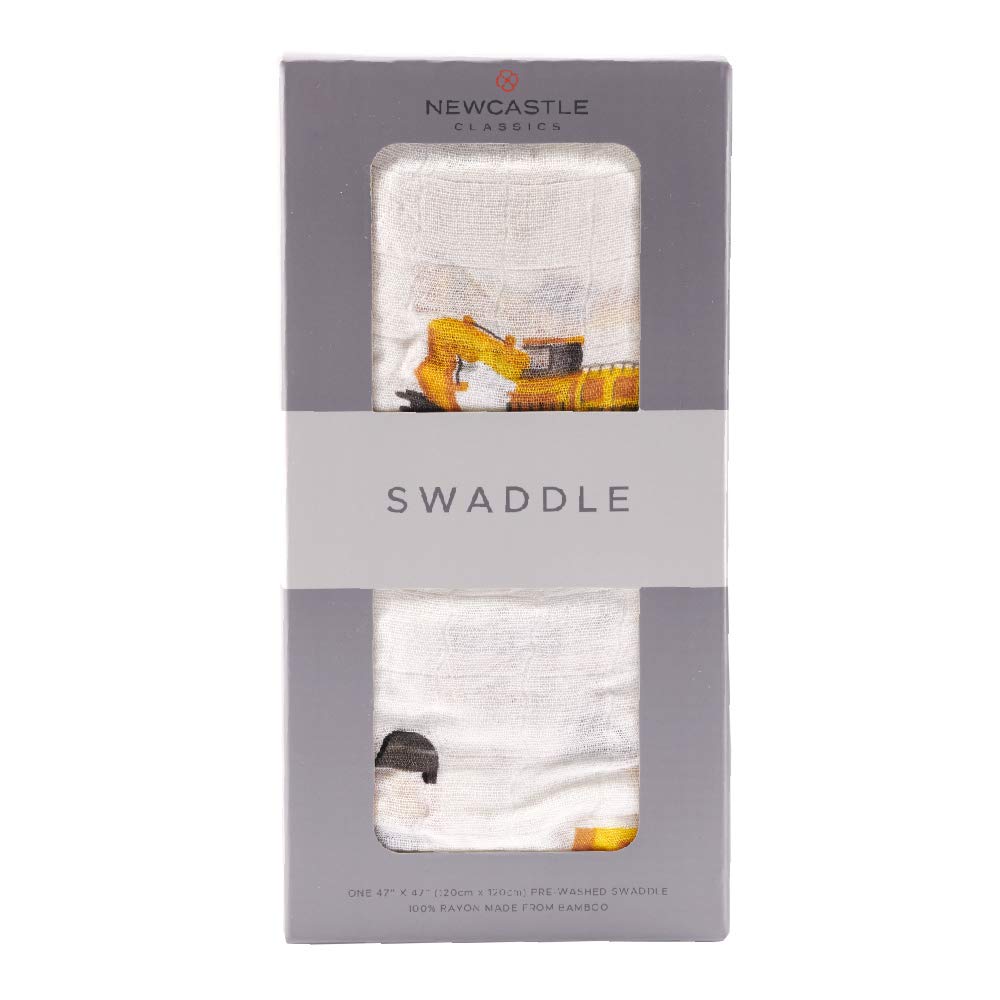 

Newcastle Classics Bamboo Muslin Swaddle Japanese Soft and fluffy perfect for Yellow 0 months and [Official Product] blanket, newborns, Digger,