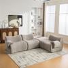 Modular Compression Sofa, Chenille Fabric, Filled with 30D High-Resilience Foam. Easy To Move, Non-Slip Base, Ideal for Living Room - Gray