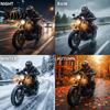 Unique Festival Dress Shirt Links 1 Pair Motorcycle LED Turn Signal Light, Skull Head Warning Indicator Polished Metal Waterproof Universal