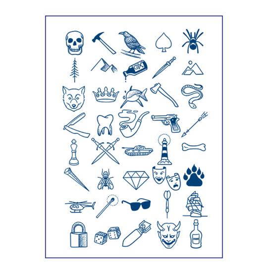 Herbal Temporary Tattoo Stickers Cartoon Image Temporary Tattoos Fake Body Arm Chest Shoulder Tattoos for Semi-Permanent Body Art