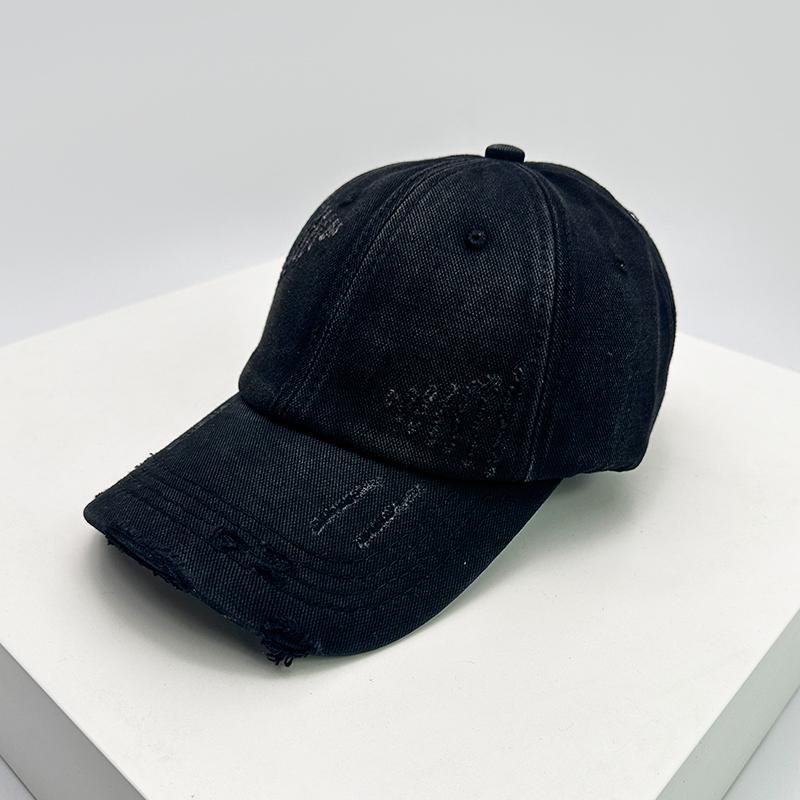 New Men Women Gradient American Vintaget Broken Baseball Hats Distress Sunshade Breathable Street Snapback Cap Versatile Fashion