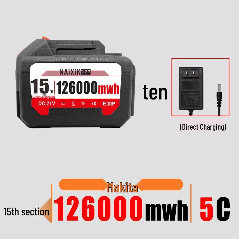 21V Electric Wrench Battery Compatible with Dayi Makita-Style Tools, Angle Grinder, Chainsaw, Lithium Battery