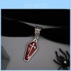 Gothic Style Vintage Velvet Coffin Cross Pendant With Cherry Elements For Halloween Decor