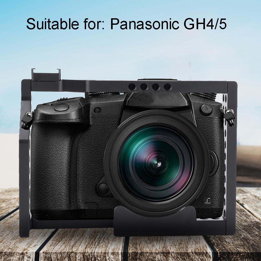 Aluminium Alloy 1 4 Screw Multiple Holes Camera Cage Rig for Panasonic GH4 5
