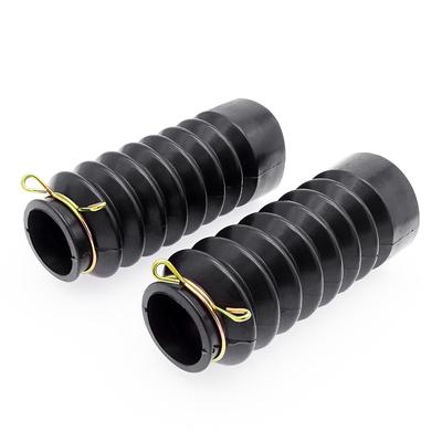 1 par universal motocicleta polainas jacarés bota protetor de choque poeira guarda borracha garfo dianteiro capa para yamaha suzuki kawasaki