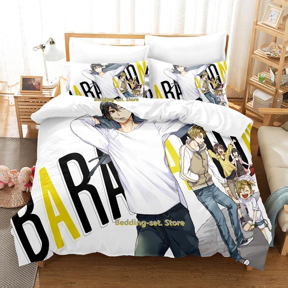 New Barakamon Bedding Set Single Twin Full Queen King Size Bed Set Adult Kid Bedroom Duvetcover Sets 3D Anime Bed Sheet Se