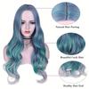 Gradient Color Synthetic Wig Cosplay Anime Wig COS Harajuku Style Colorful Long Curly Hair Headgear Lolita