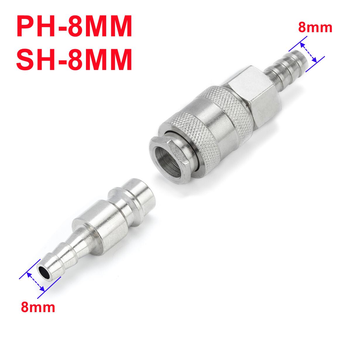 

1PC Європейський тип пневматичного фітингу Швидкий з’єднувач для шланга повітряного компресора Насадка SH PH 8MM SP-20