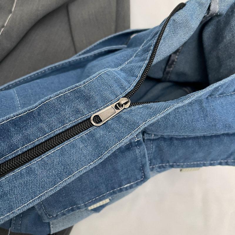 Jeanstasche, große Kapazität, Tragetasche, Umhängetasche, lässige Umhängetasche für Studenten