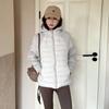 Light and Thin Cotton European and American Women's Clothing Yoga Cotton-padded Jacket Slim and Thin Stand-up Collar Down Cotton-padded Jacket Women'