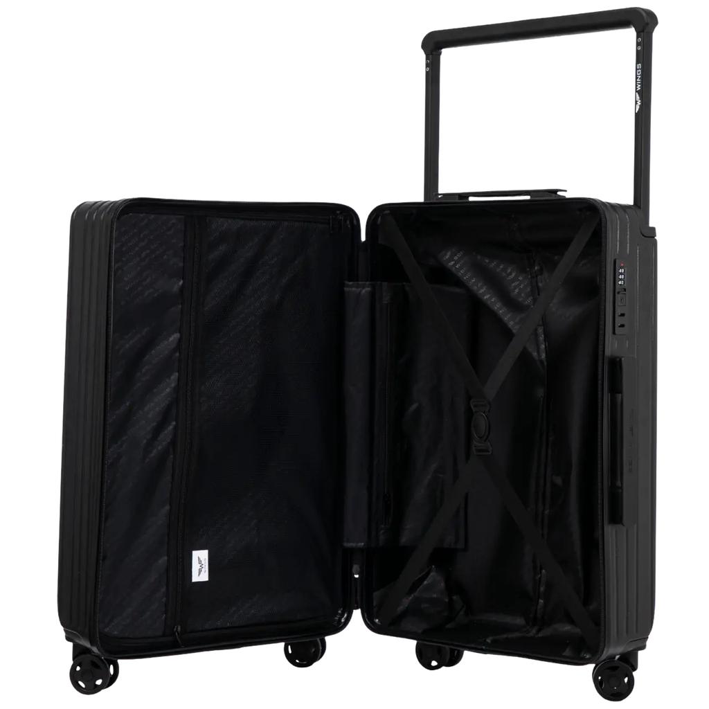 Wings Bunting Abs+ 20" Black Cabin Suitcase