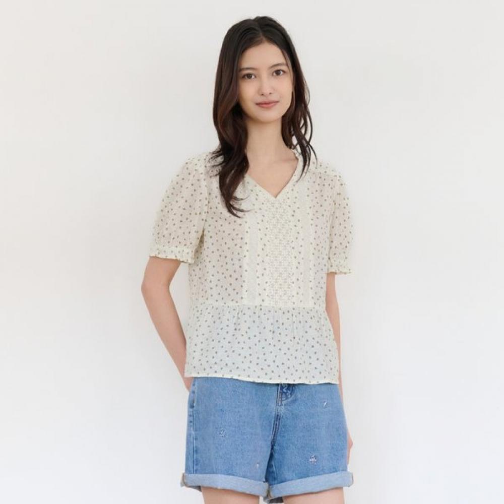 ThurSday ISland Women S Lace Mix Pattern blouSe T264mbl267w