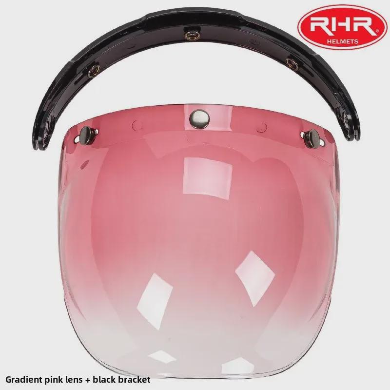 Japanese Three-Button Bubble Lens Motorcycle Helmet