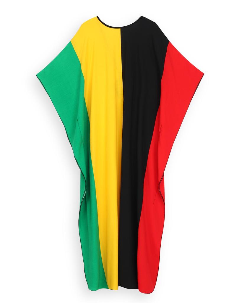 EDOLYNSA Caftán de talla grande para mujer, Vestido largo playero multicolor de verano, ropa para el hogar, traje de baño, caftán holgado