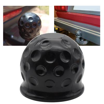 Tapa de la cubierta de la bola de la barra de remolque enganche de remolque Universal Negro 50Mm goma caravana remolque Towball proteger accesorios de estilo de coche