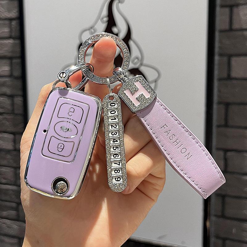 Tpu Car Remote Key Case Cover Protect Shell Fob For Great Wall Voleex C30 C20 C20R Ling Ao 3 Buttons Folding Accessories