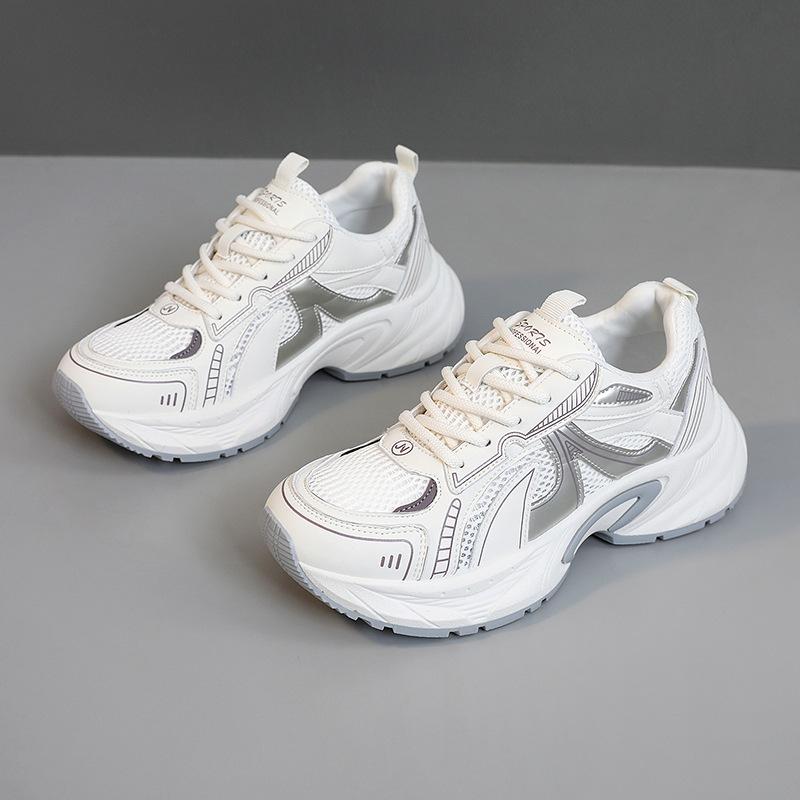 Fashion 2025 Spring New Color Matching Casual Shoes Platform Heightening Women Sneakers Student Fashion Korean Version Board Shoes Women