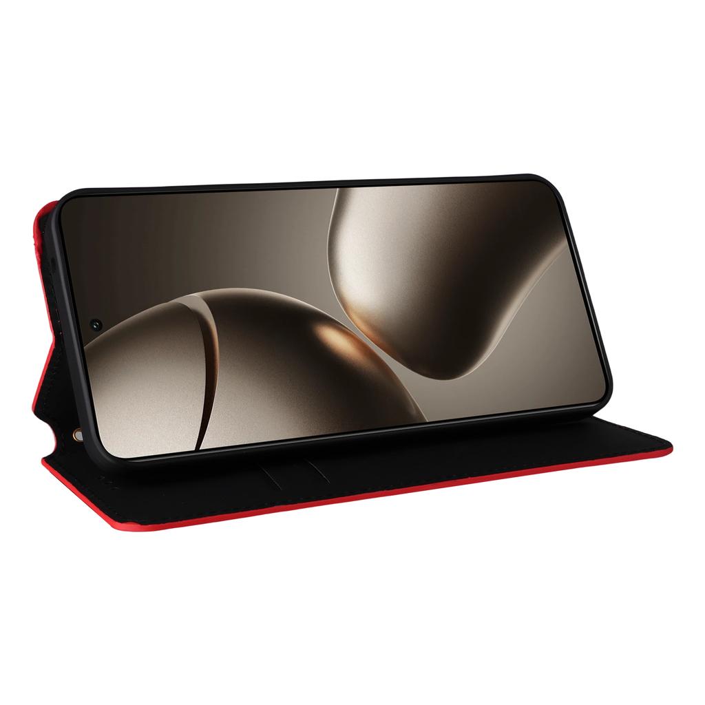 For Xiaomi 15T Case Wallet Rhombus Imprinted Leather Phone Cover