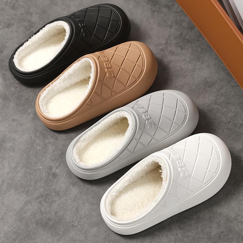 EVA Waterproof and Anti-slip Warm Plush Slippers, Warm Slippers, Outdoor Warm Shoes, Indoor Warm Shoes