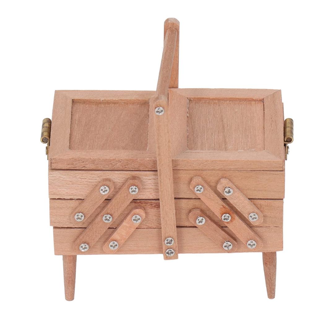Dollhouse Sewing Box Simulated Dollhouse Sewing Kit Decoration DIY Lovely Thread Scissors For Home Amateurs
