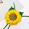 Cowhide Flower Bag Charm Hanging Ornaments Three-dimensional Sunflower Car Decoration Handmade National Style Bag Pendant