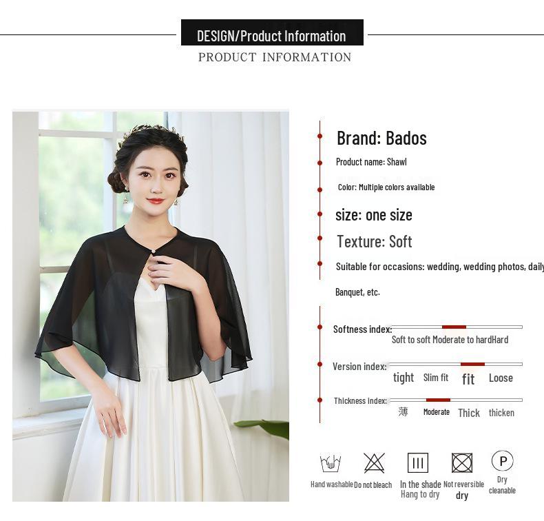 Chiffon Pearl Sunscreen Shawl - 2024 Fashionable and Stylish Boutique Accessory