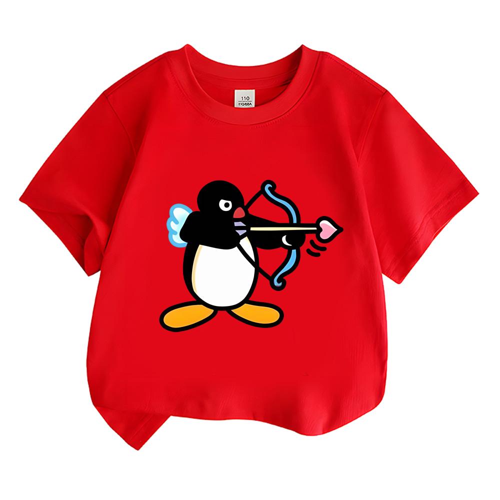 2026 NEW Cartoon Pingu T-shirt Manga/Comic Boys Girls Kids Clothing Tops Streetwear Short Sleeves Sports Fashion Tees Toddler