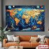 2D flat surface one-piece world map banner suitable for decoration at birthdays weddings and parties