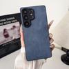 Sheepskin Leather Case Samsung Galaxy S25 S24 S23 S22 Ultra Plus FE S25 Edge Lambskin Shockproof Full Lens Protector Back Cover