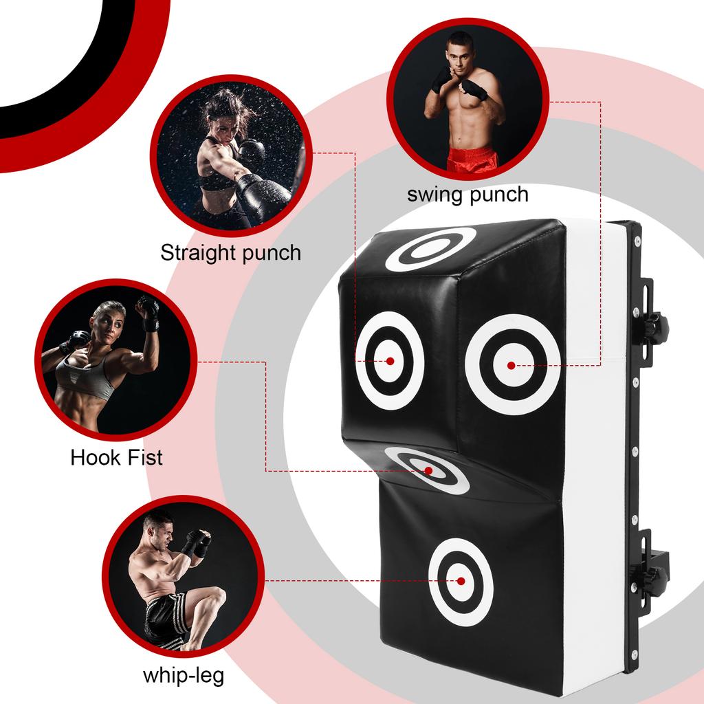 Wandmontage Uppercut Schlagziel Schwerer Sandsack mit Markierungspunkten Boxpolster Trainingsgerät für Schlafzimmer/Wohnzimmer/Fitnessstudio