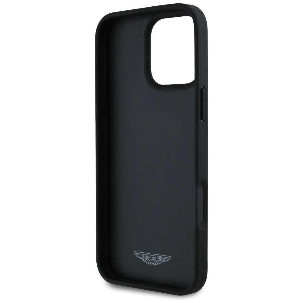 Aston Martin Hc Leather Victory Design Case For iPhone 16 Pro Black