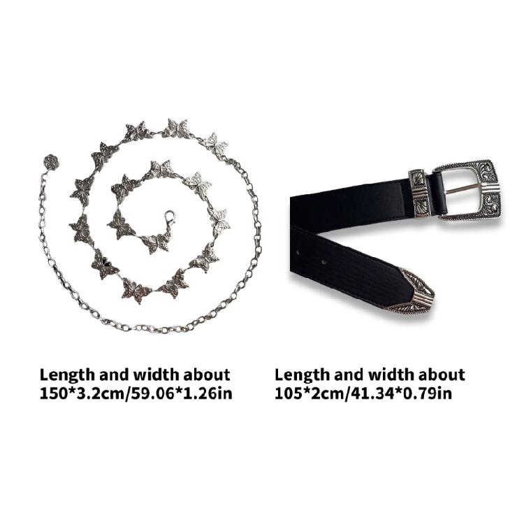 Street Styles Jeans Belt Cool Girls Aesthetic Belt Versatiles Fashion Belt Party for Jeans and Skirts
