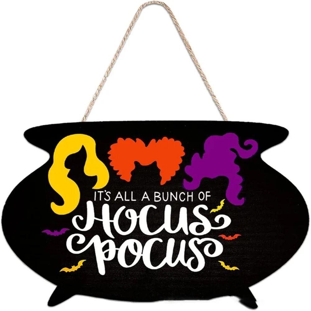 Round Door Hanging Sign Wooden Wooden Door Hanger Sturdy Outdoor Wall Sign  Party Supplies