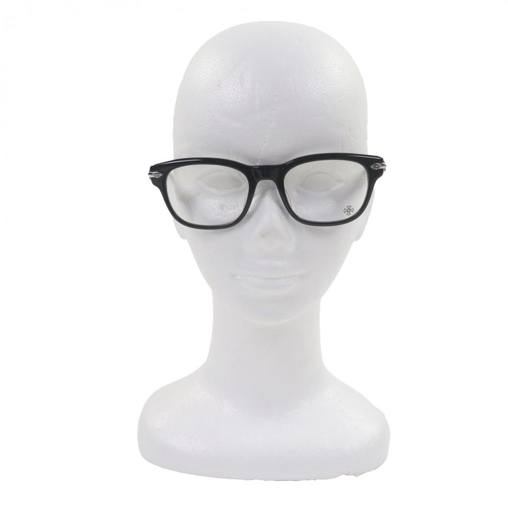 Tolle CHROME HEARTS Brille GUT GEFÄDELT schwarzer Kunststoff Herren Gebraucht