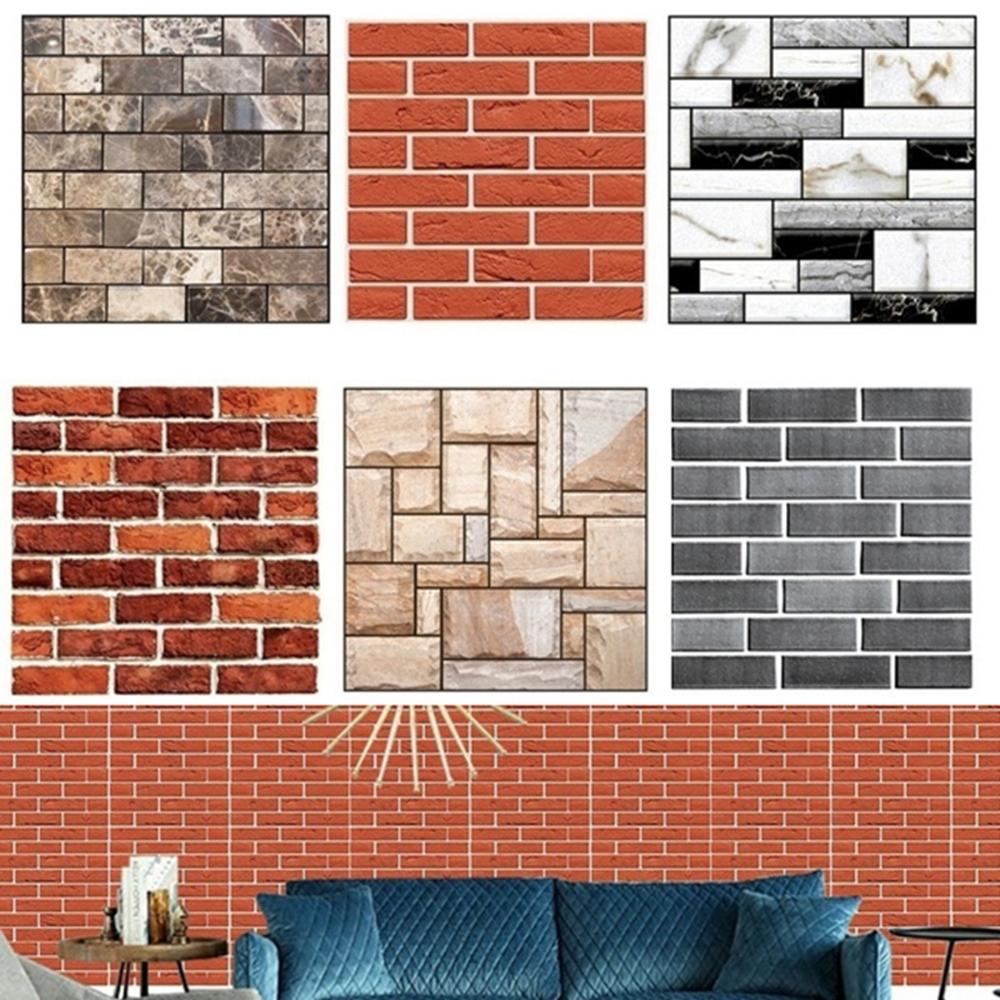 

Kitchen Bathroom Self Adhesive Foam Removable Mosaic Wall Sticker Tile Brick Marble Stickers Decal
