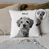Personalized Pet Cushion Custom Pet Photo And Text Gift for Pet Mom Dad Present for Pet Families Unique Pet Portrait Keepsake