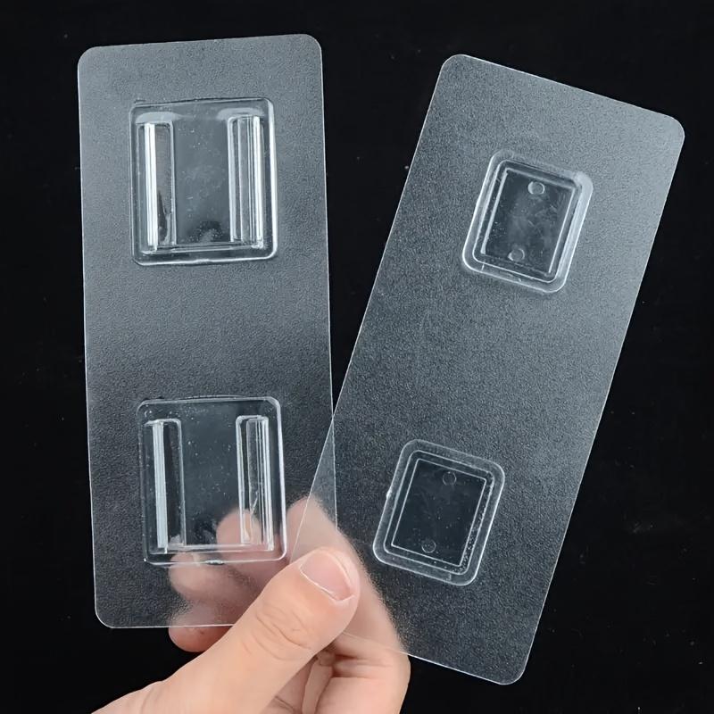 2Pcs Double-Sided Adhesive Wall Hooks Hanger Strong Transparent Hooks Suction Cup Sucker Wall Storage Holder For Kitchen Bathroom