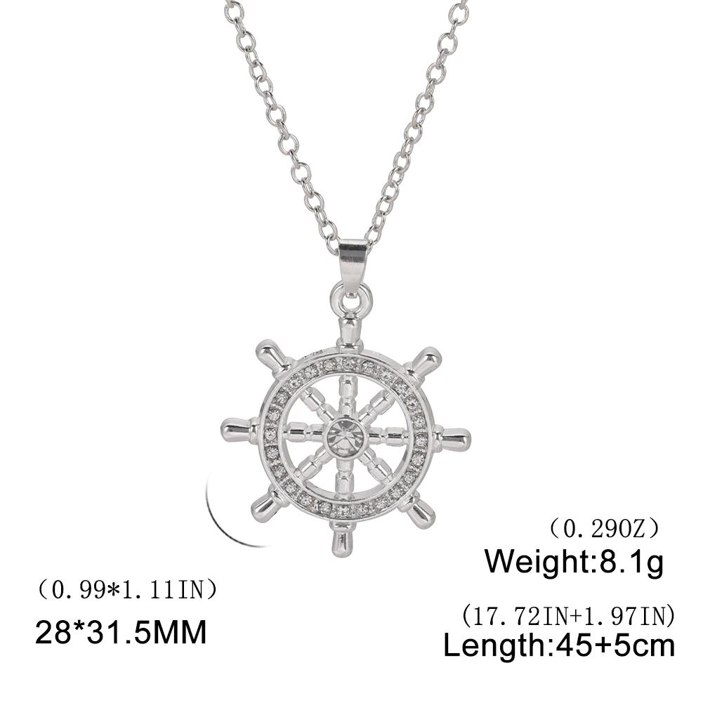 Jeshayuan Slitina Kamínky Budhistické Kolo Dharmy Přívěsek Náhrdelník Pro Ženy Amulet Krční Řetízek Šperky