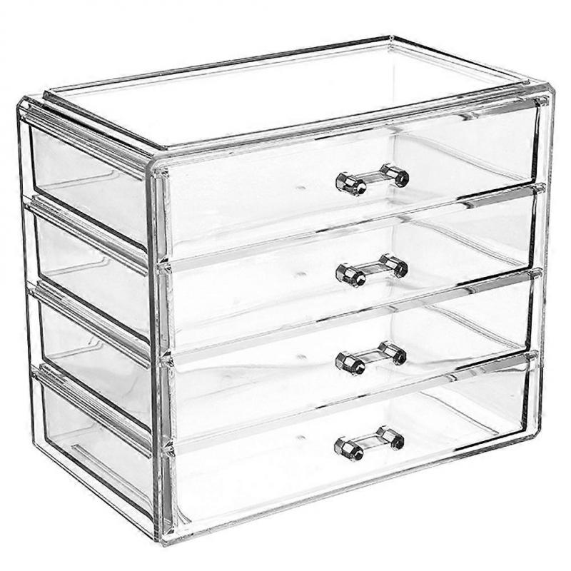 Beauty Storage Box Large Size Acrylic Makeup Storage to Clean Durable for Women 23.7x15x20cm 1Pcs