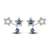 Original Design Hoop Earrings For Women 925 Silver Colorful Zircon Star Moon Series Elegant Jewelry DIY Making