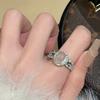 Gentle style sparkling engagement rings High quality natural Ice seed chalcedony rings for women crystal luxury wedding jewelry