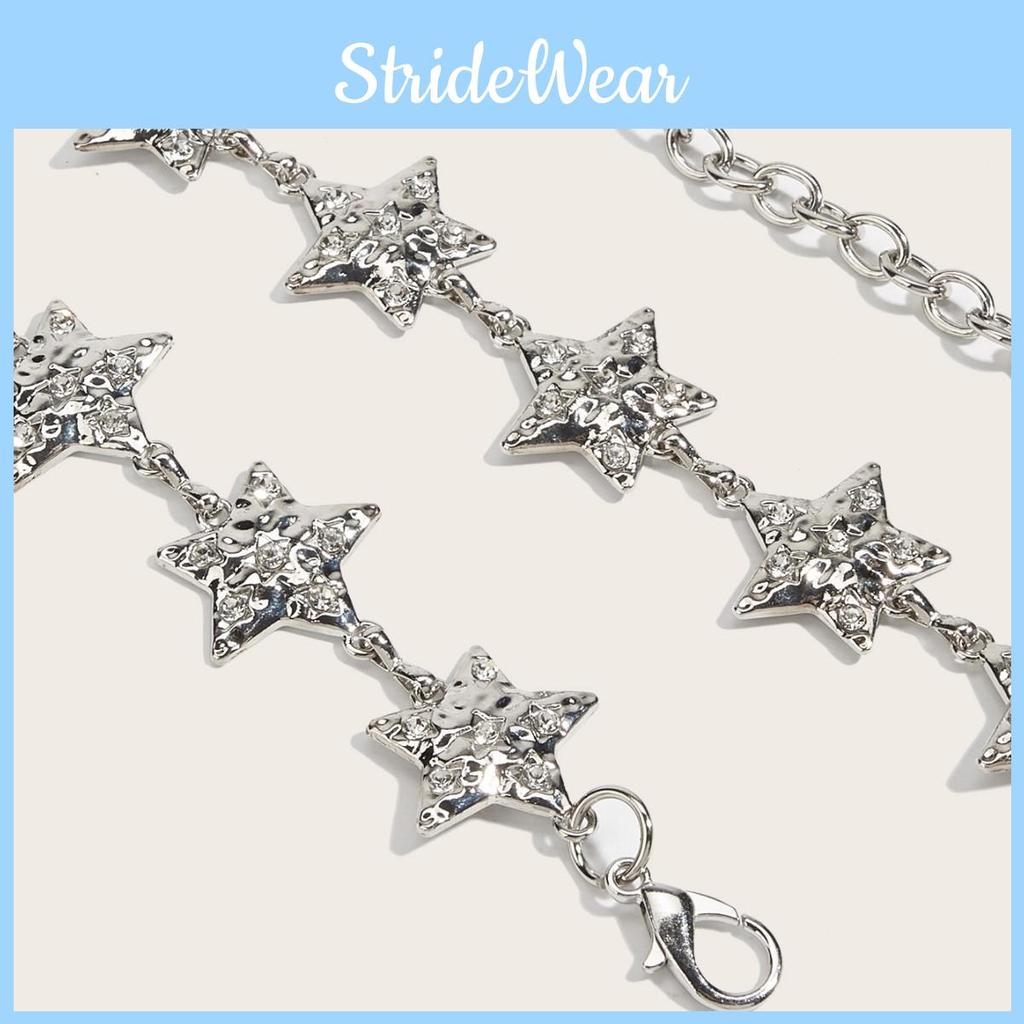 Metal Chain Star Waist Belt For Dresses With Hook Closure Stylish Summer Accessory