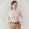 Velvet Seamless Slim-Fit Cashmere Sweater, Thin Knit, Half-High Neck, Skin-Friendly, Autumn/Winter Base Layer.