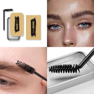Comes with a Free Eyebrow Brush Eyebrow Gel Tinting Soap Long-lasting Waterproof Makeup Fixing Eyebrow Tinting Cream Beginner Wild Fixing Soap 5D