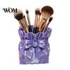 Concealer Brush Container Satin Bow Bag Makeup Holder, 3D Printed Beauty Tool Organizer Large Capacity for Desk, Bowknot Pouch Pencil Holder