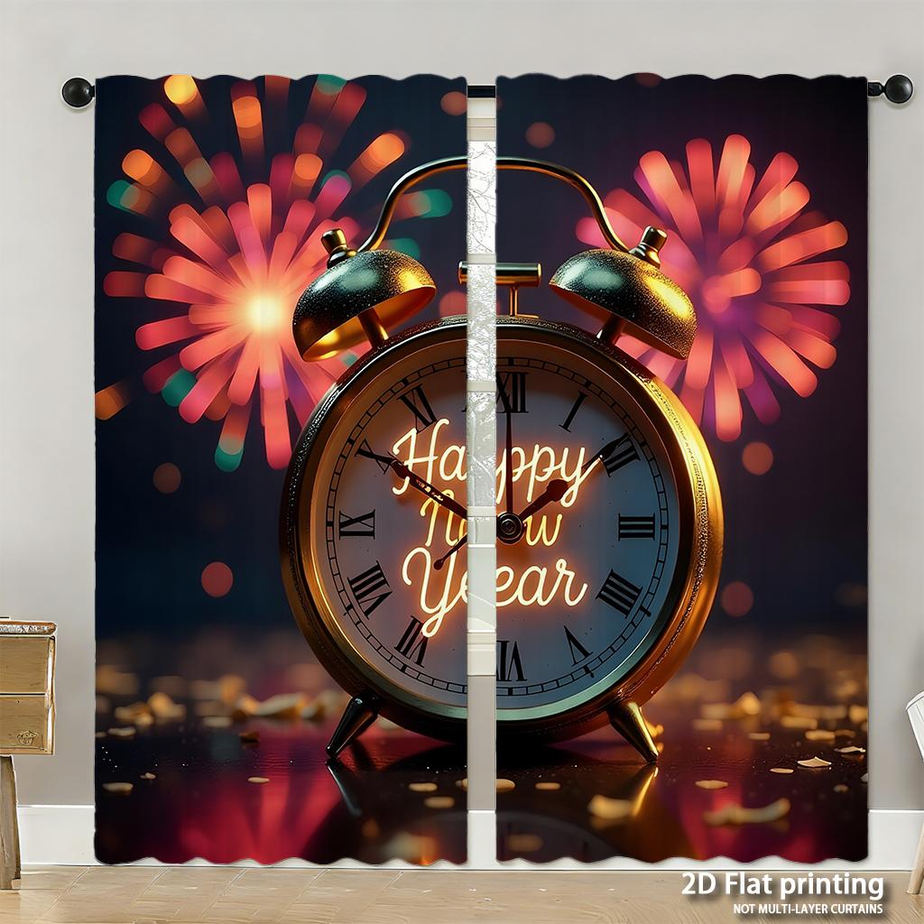 Piece Set High Definition Digital Printed Curtainscolorfulflowingbutterflyartstyleforrodcurtainshome Decoration Style Curtain Polyester